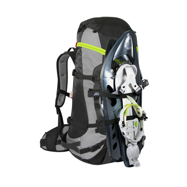 Zaino Y 45 da Alpinismo Colore Grigio Nero con Porta Ciaspole Frontale