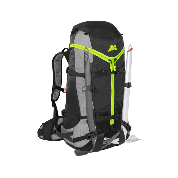 Zaino Y 45 Alpinismo Colore Grigio Nero con Porta Piccozze