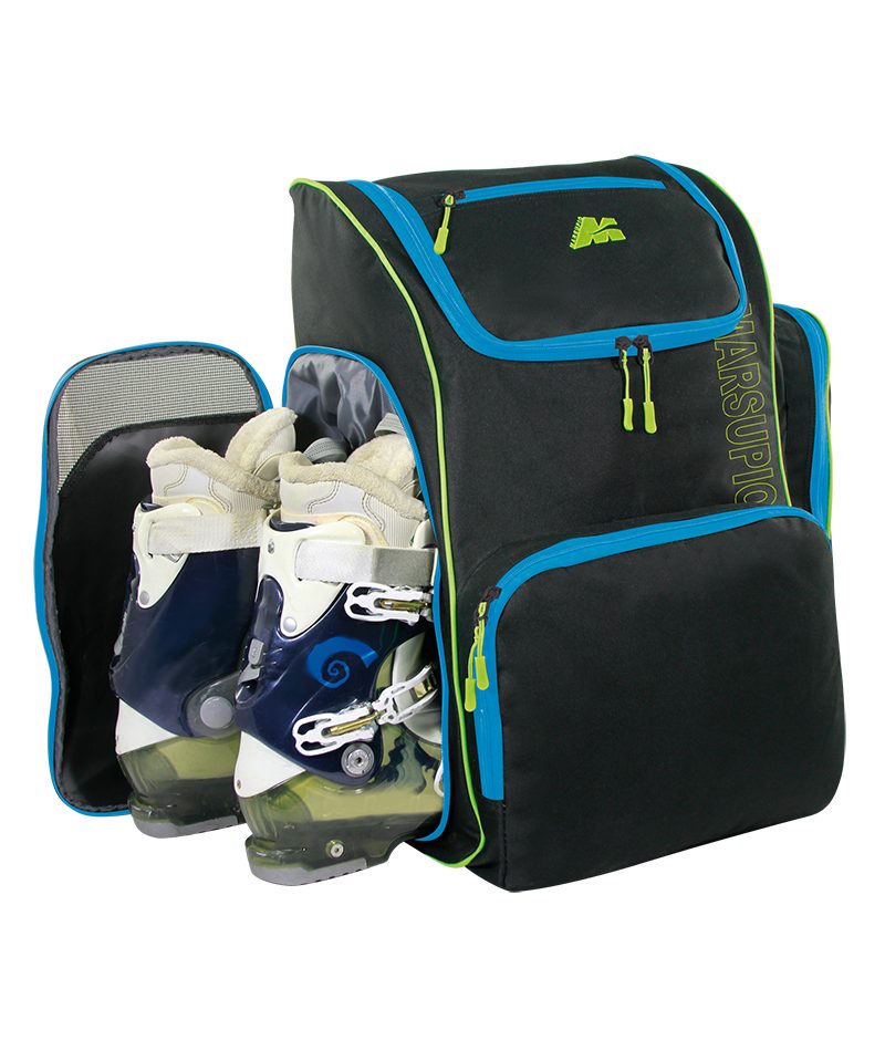 ZAINO PORTA SCARPONI CASCHETTO SCI CHAMPION L NERO SCOMPARTO LATERALE ZAINO PORTA SCARPONI E CASCHETTO DA SCI CHAMPION L COLORE NERO CON SCOMPARTO LATERALE