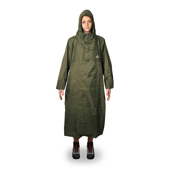 waterproof and taped seams PONCHO green colour