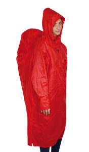 waterproof and taped seams PONCHO with backpack cover