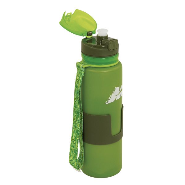 water bottle in platinum silicone closure with cap