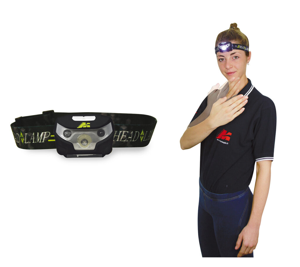 LED PRO headlamp with motion sensor control mode in black colour