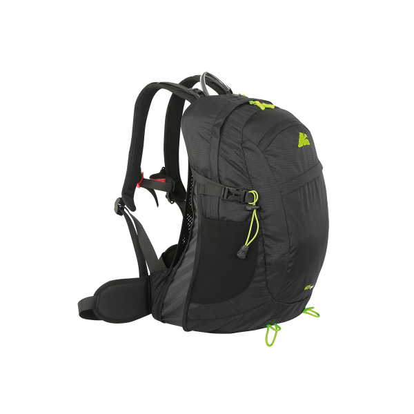 Zaino ATOS 24 4 Nero Multiuso per Tempo Libero e Trekking con Estensione