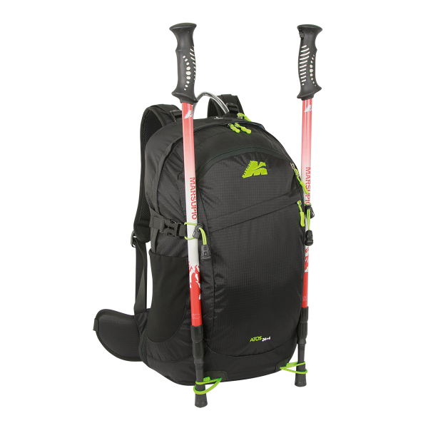 Zaino ATOS 24 4 Nero Multiuso Tempo Libero Trekking Porta Bastoni