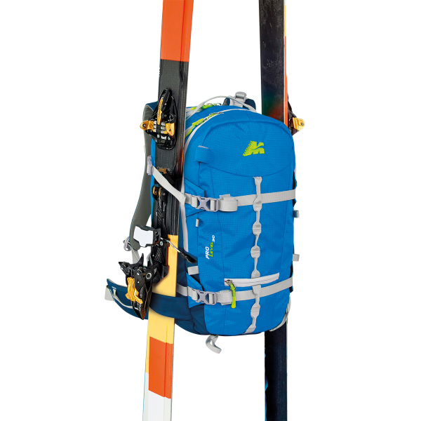 Zaino PRO LEVEL 30 Da Sci Alpinismo Colore Blu Azzurro con Porta Sci Laterali