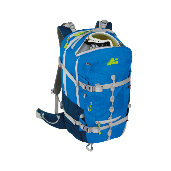 Zaino PRO LEVEL 30 Da Sci Alpinismo Colore Blu Azzurro con Tasca Imbottita Porta Maschera da Sci