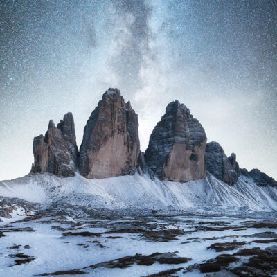 Mountain panorama in the Italy at the night time. Beautiful natural landscape in the Italy mountain